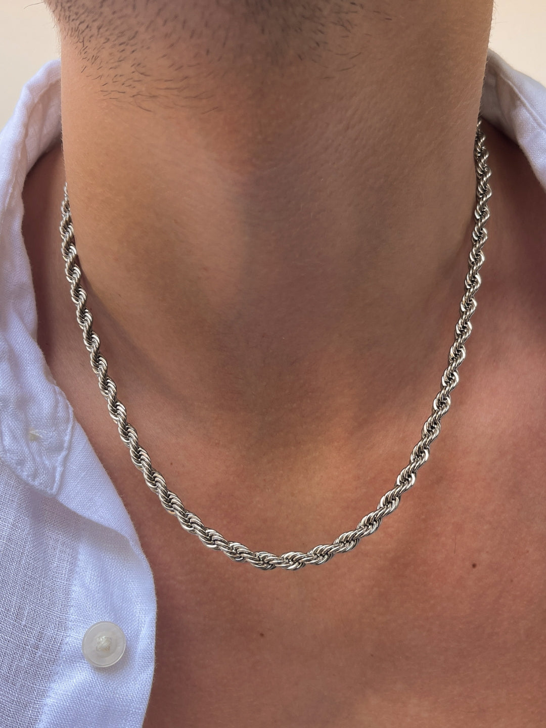 CATENA A CORDA 5MM | Argento