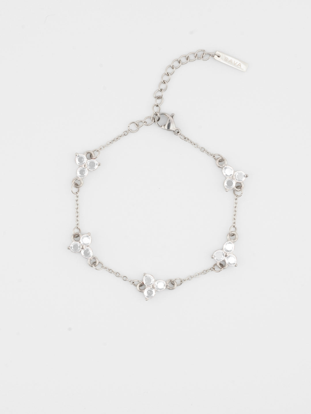 BRACCIALE TRIFOGLIO BIANCO | Argento