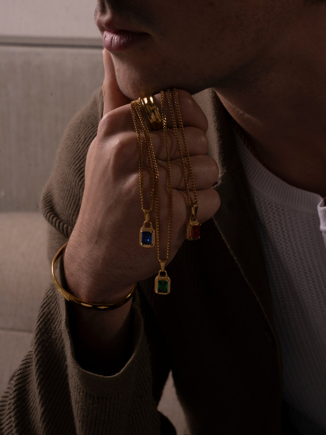 CATENA CON PIETRE PREZIOSE | Oro 18K