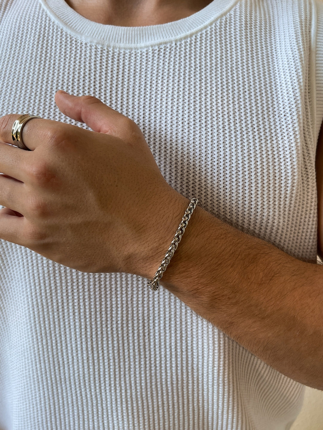 BRACCIALE GRANO 5MM | Argento