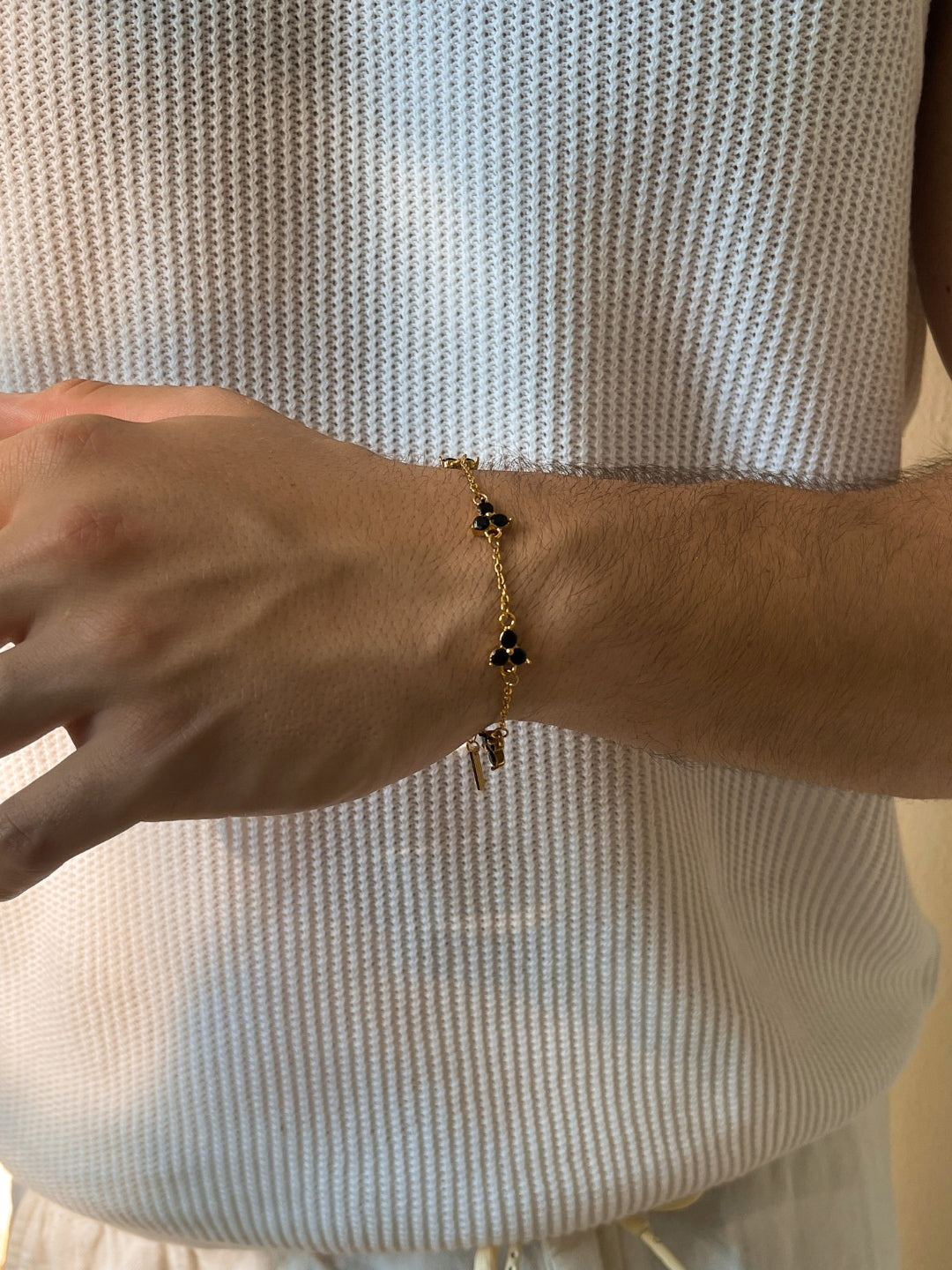 BRACCIALE TRIFOGLIO MEZZANOTTE | Oro 18 carati