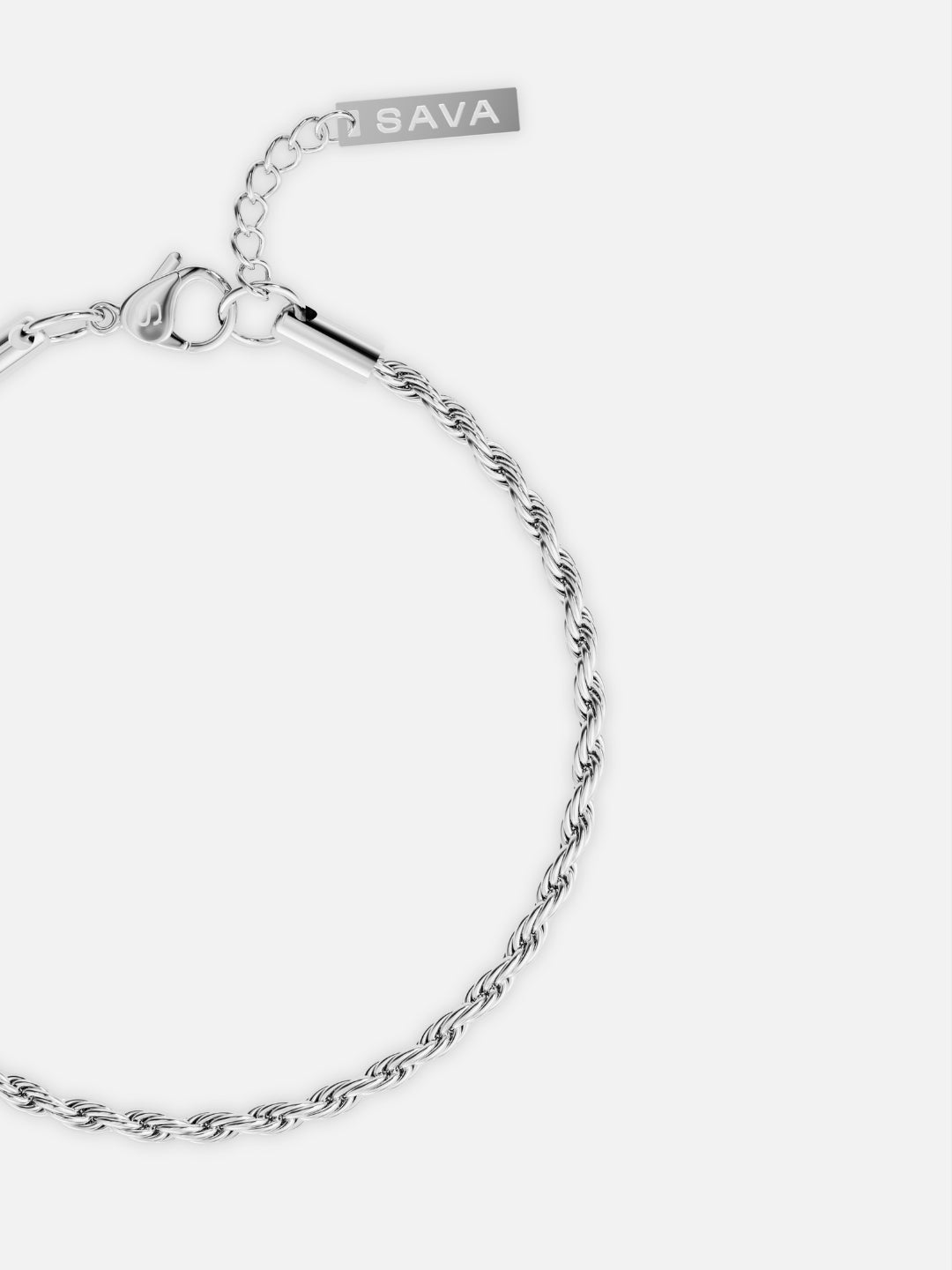 BRACCIALE IN CORDA 3MM | Argento