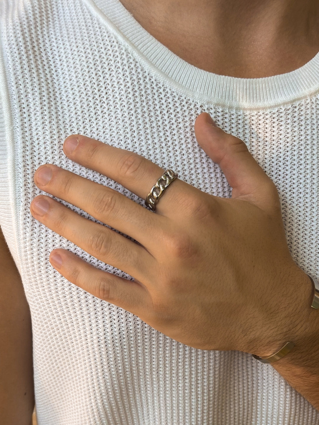 ANELLO CUBANO | Argento