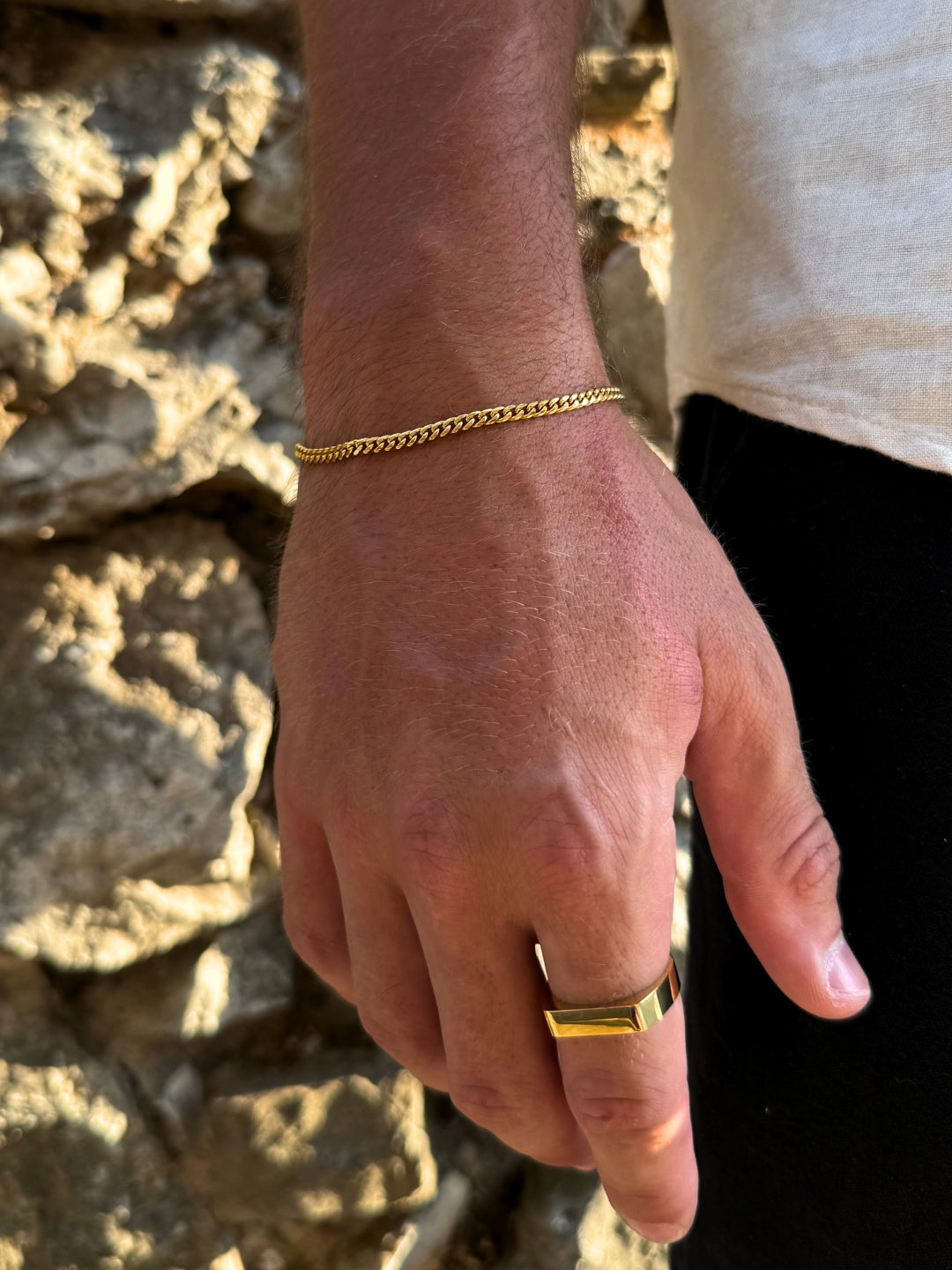 BRACCIALE CUBANO 3MM | Oro 18K