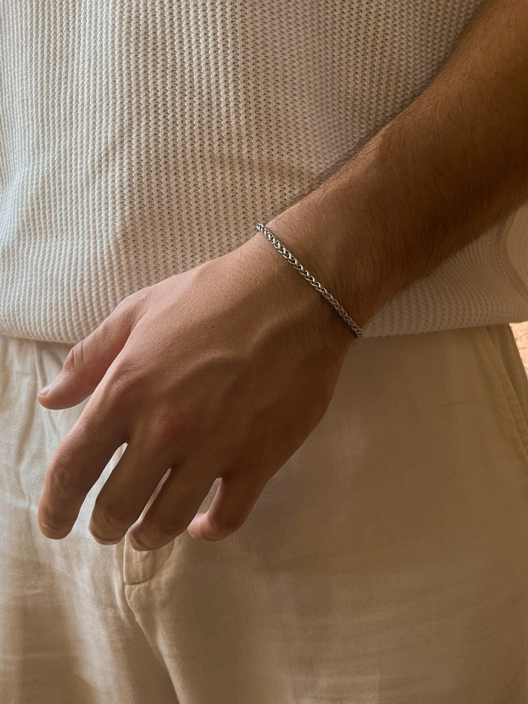 BRACCIALE GRANO 3MM | Argento