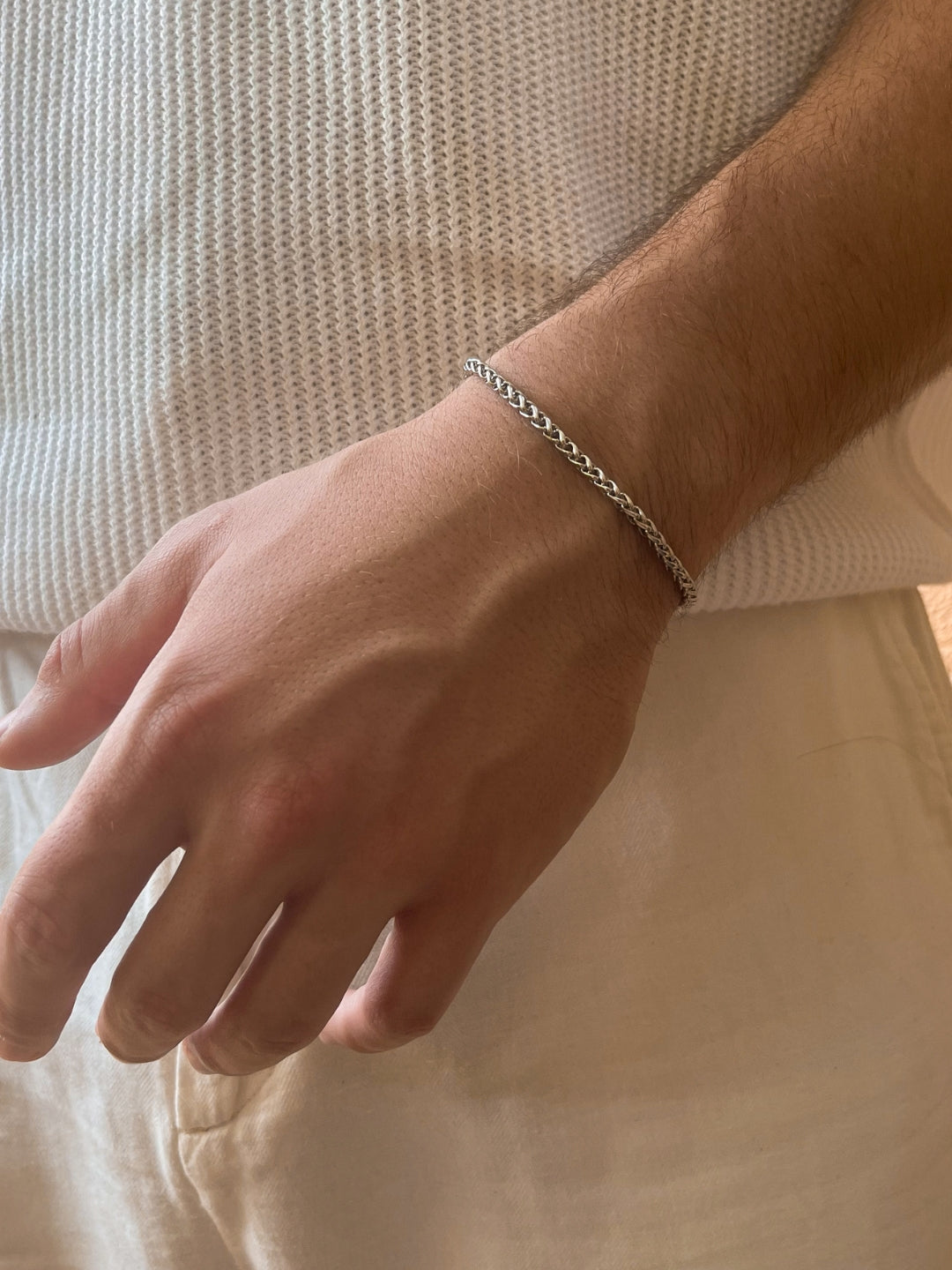 BRACCIALE GRANO 3MM | Argento