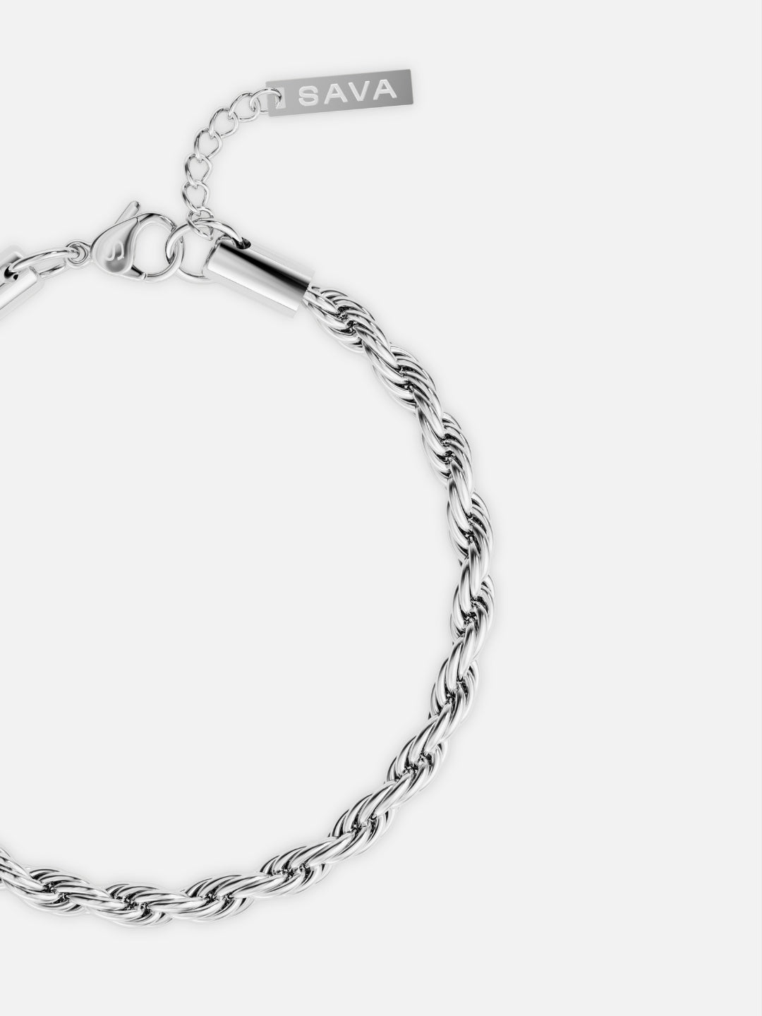 BRACCIALE IN CORDA 5MM | Argento