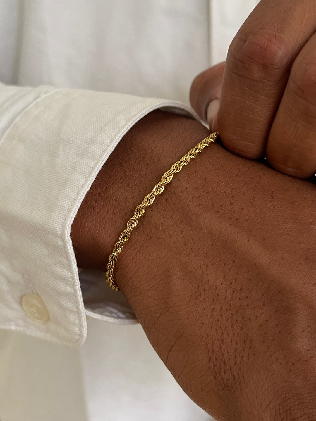 BRACCIALE IN CORDA 3 MM | Oro 18K