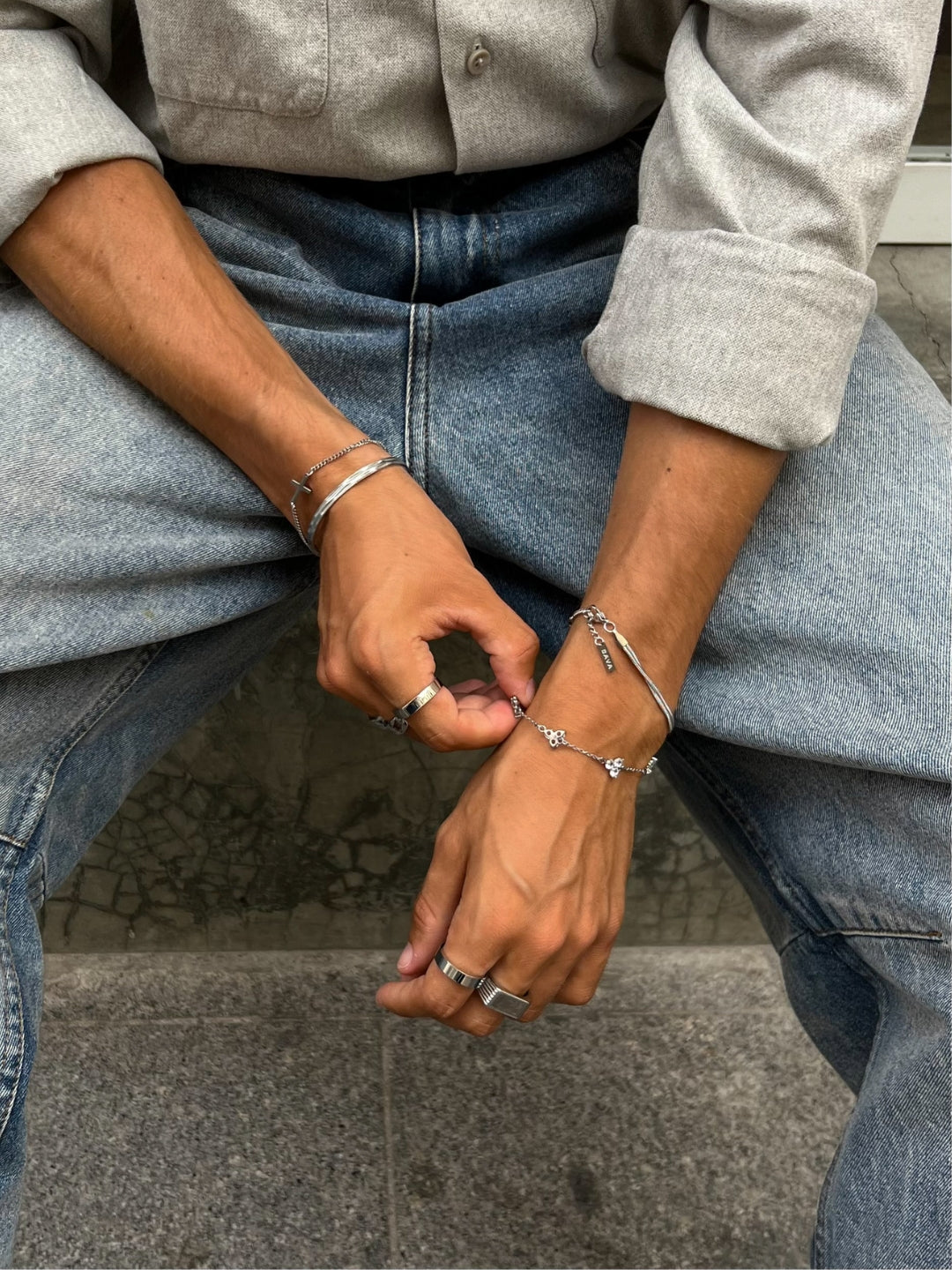 SET BRACCIALE TRIFOGLIO | Argento