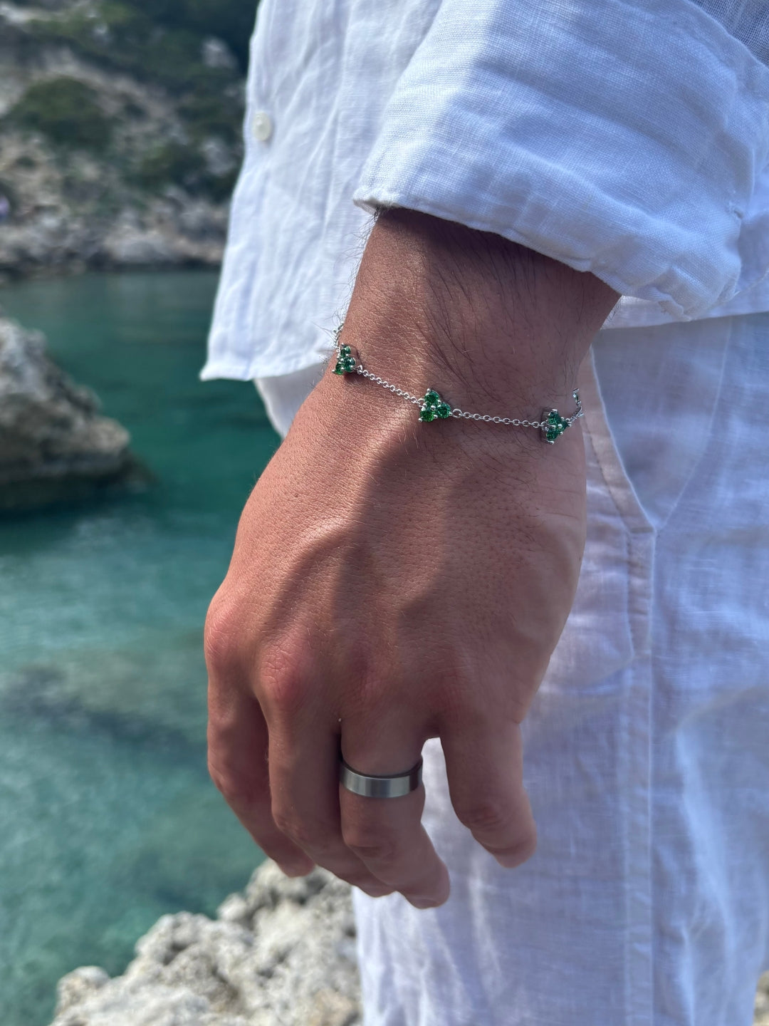 SET BRACCIALE TRIFOGLIO | Argento