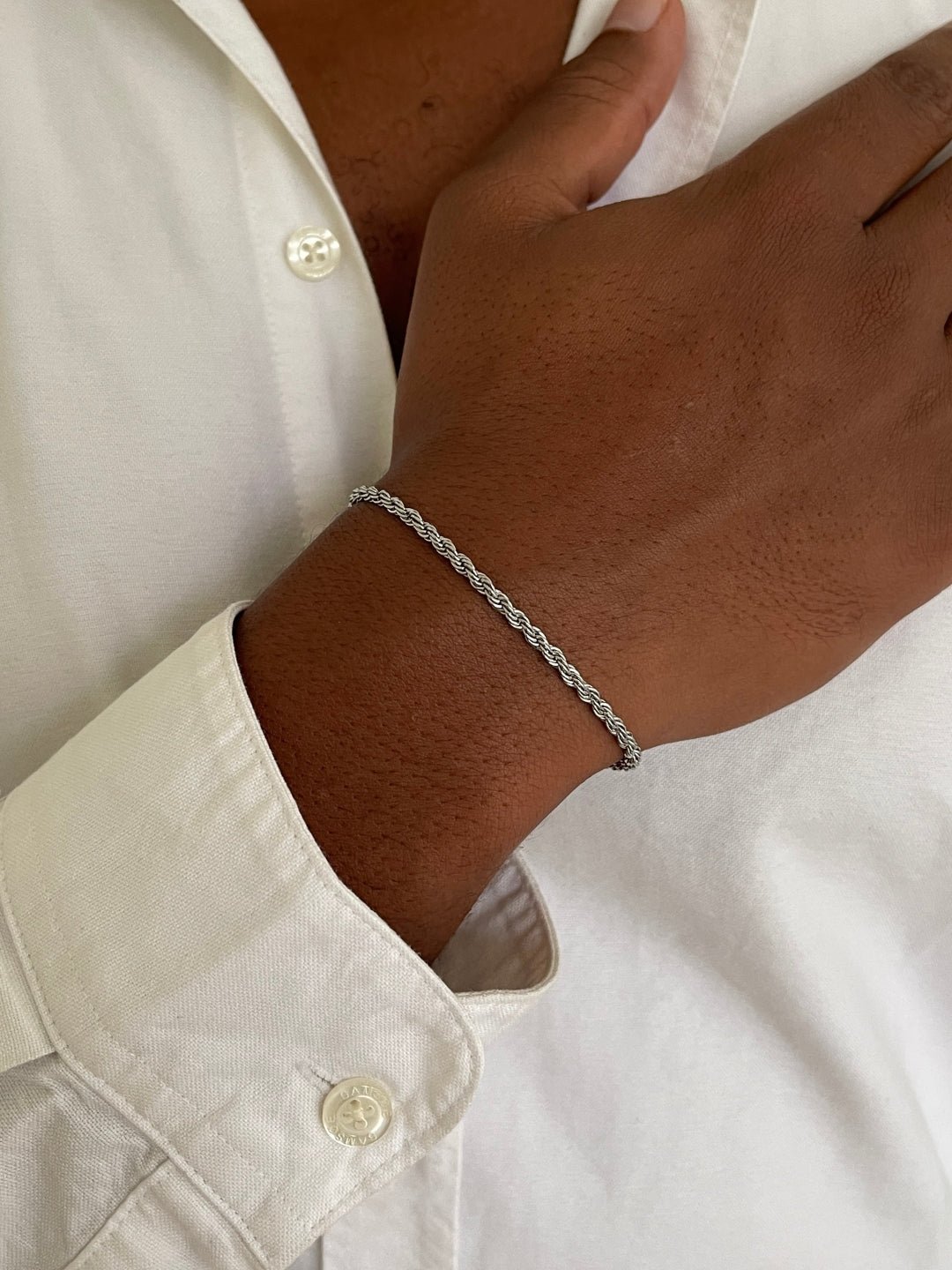 BRACCIALE IN CORDA 3MM | Argento