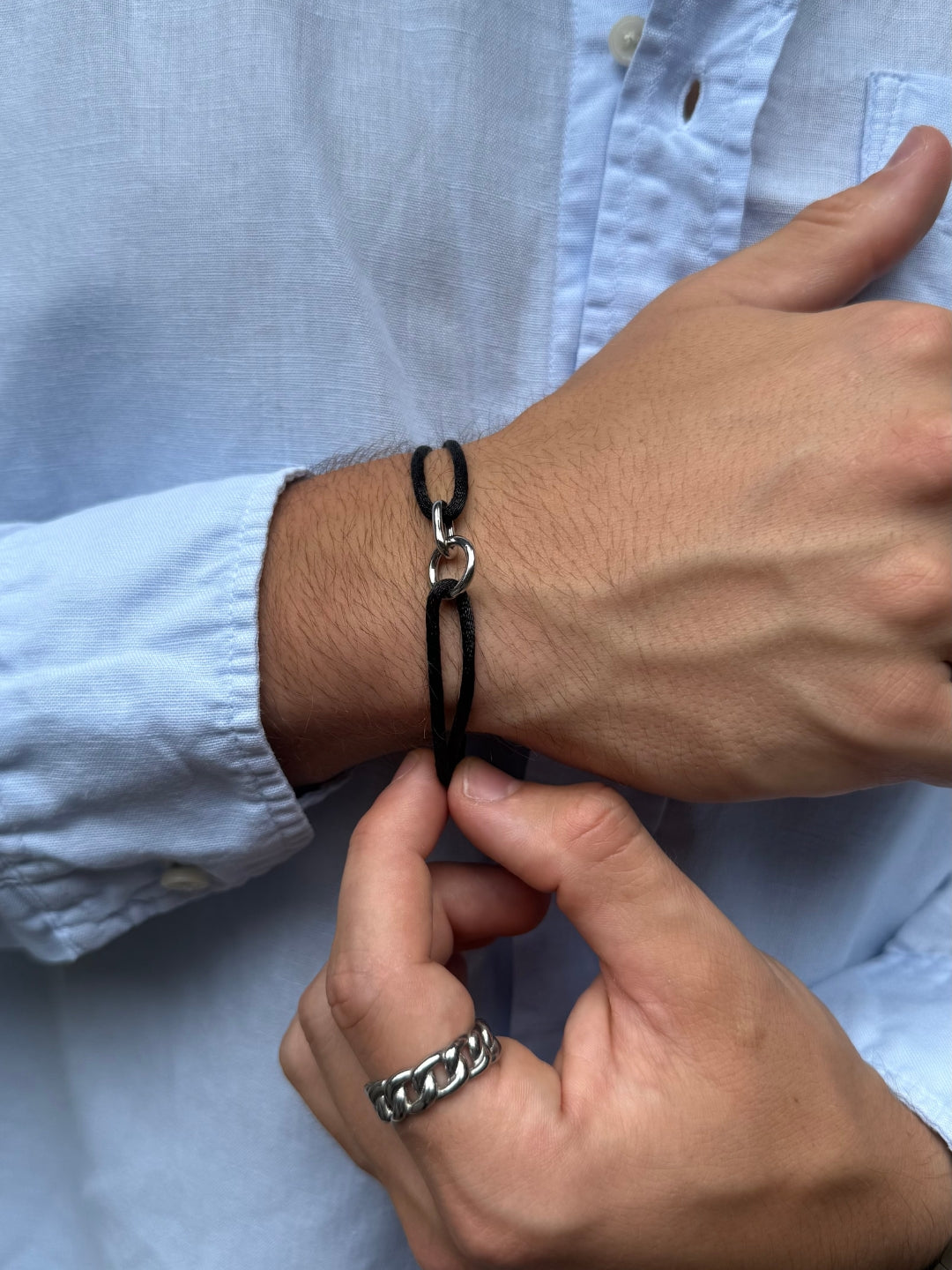 BRACCIALE MIDNIGHT UNITY | Argento