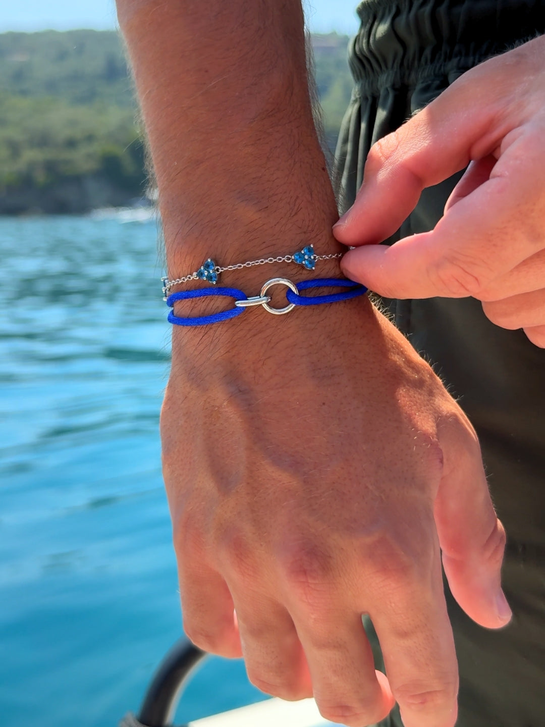 BRACCIALE TRIFOGLIO OCEANO | Argento