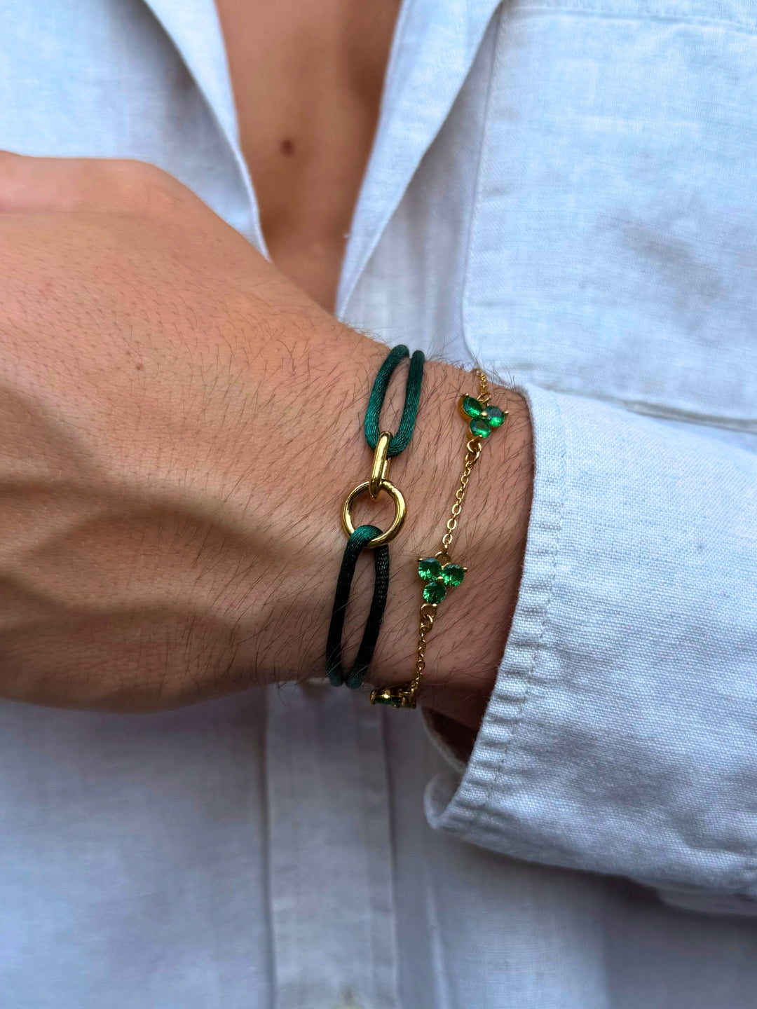 BRACCIALE GREEN UNITY | Oro 18K