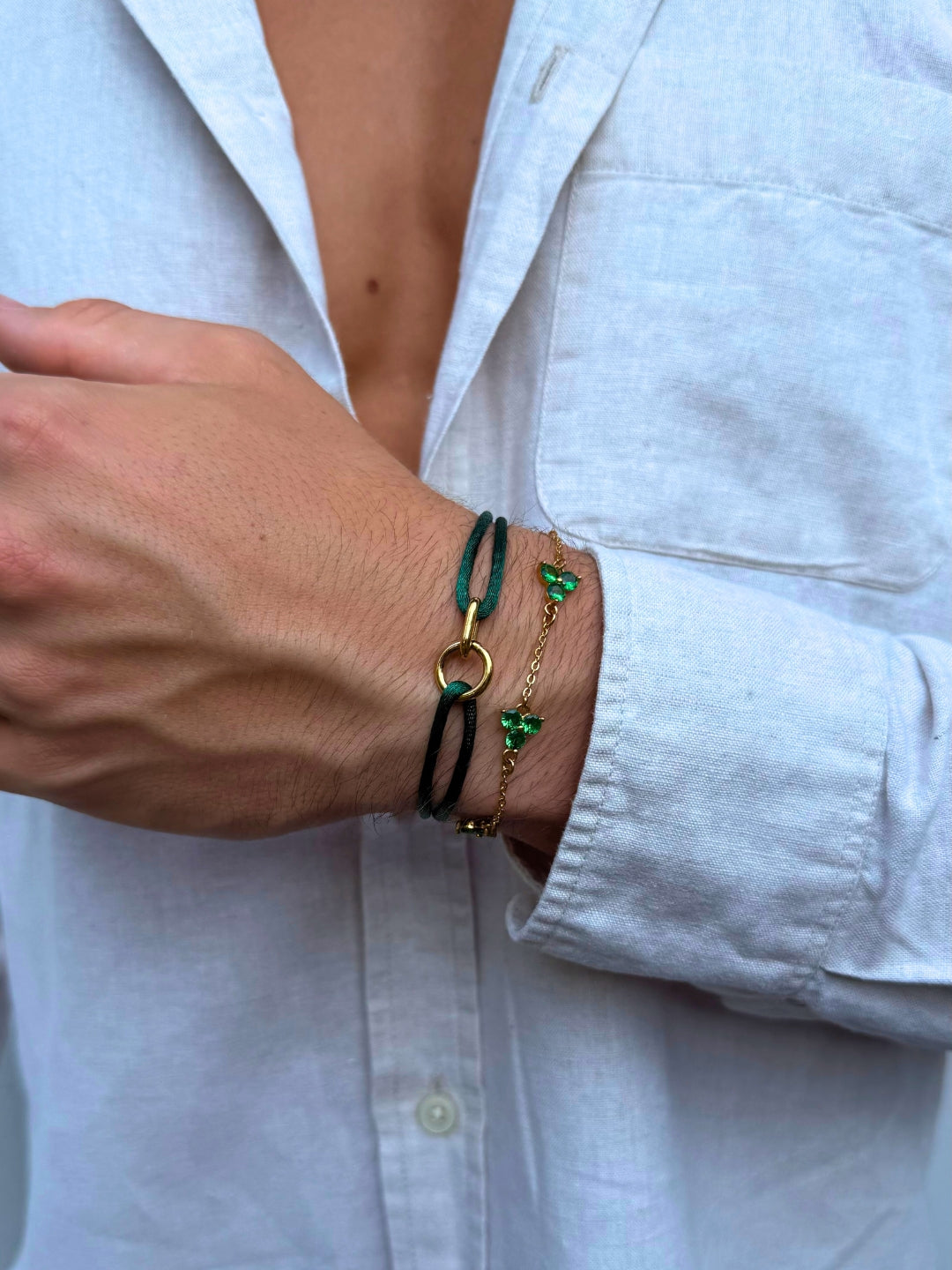 BRACCIALE GREEN UNITY | Oro 18K