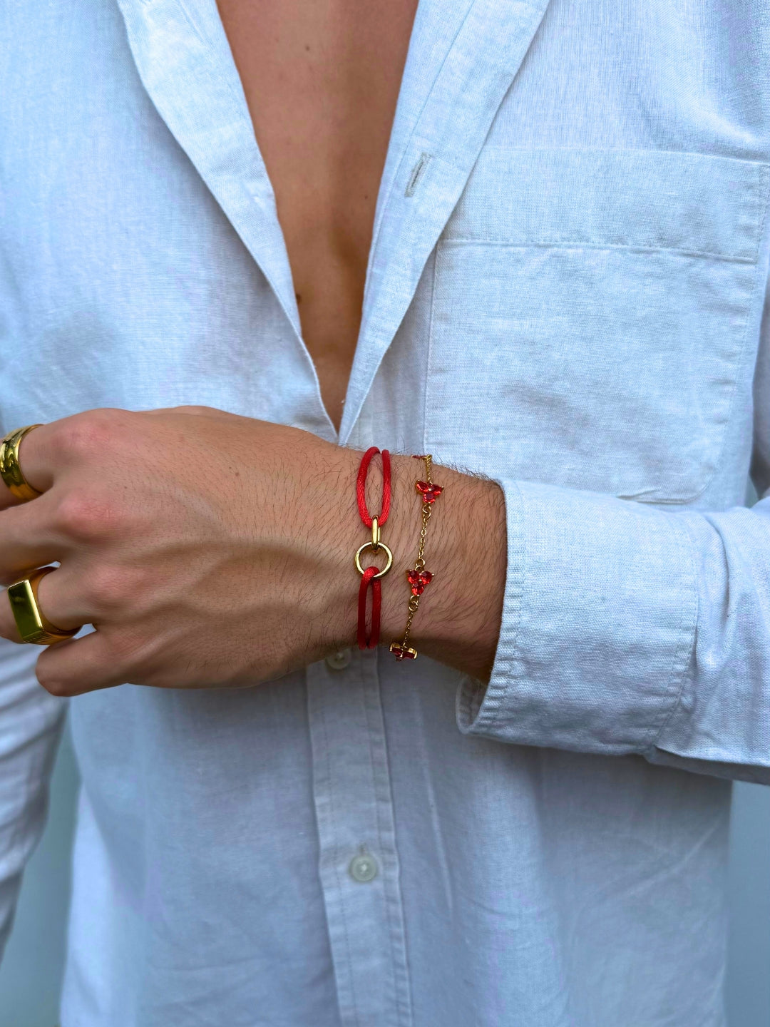 BRACCIALE ROSSO UNITY | Oro 18K