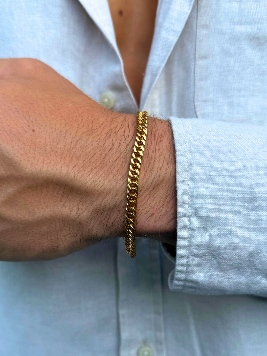 BRACCIALE CUBANO 5 MM | Oro 18K