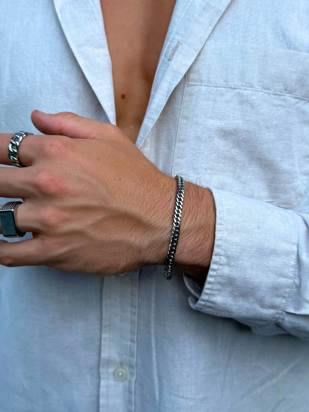 BRACCIALE CUBANO 5MM | Argento