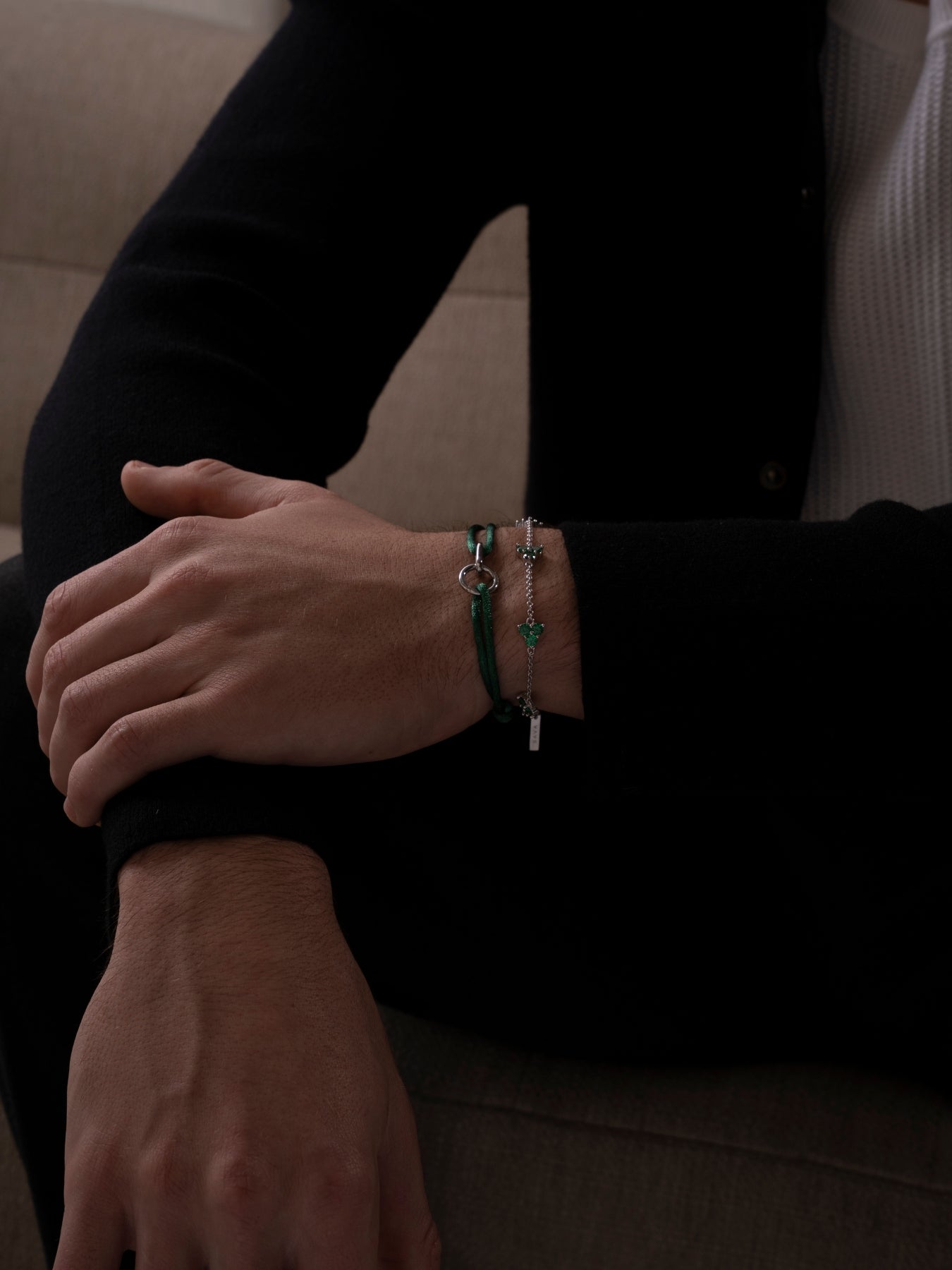 BRACCIALE GREEN UNITY | Argento