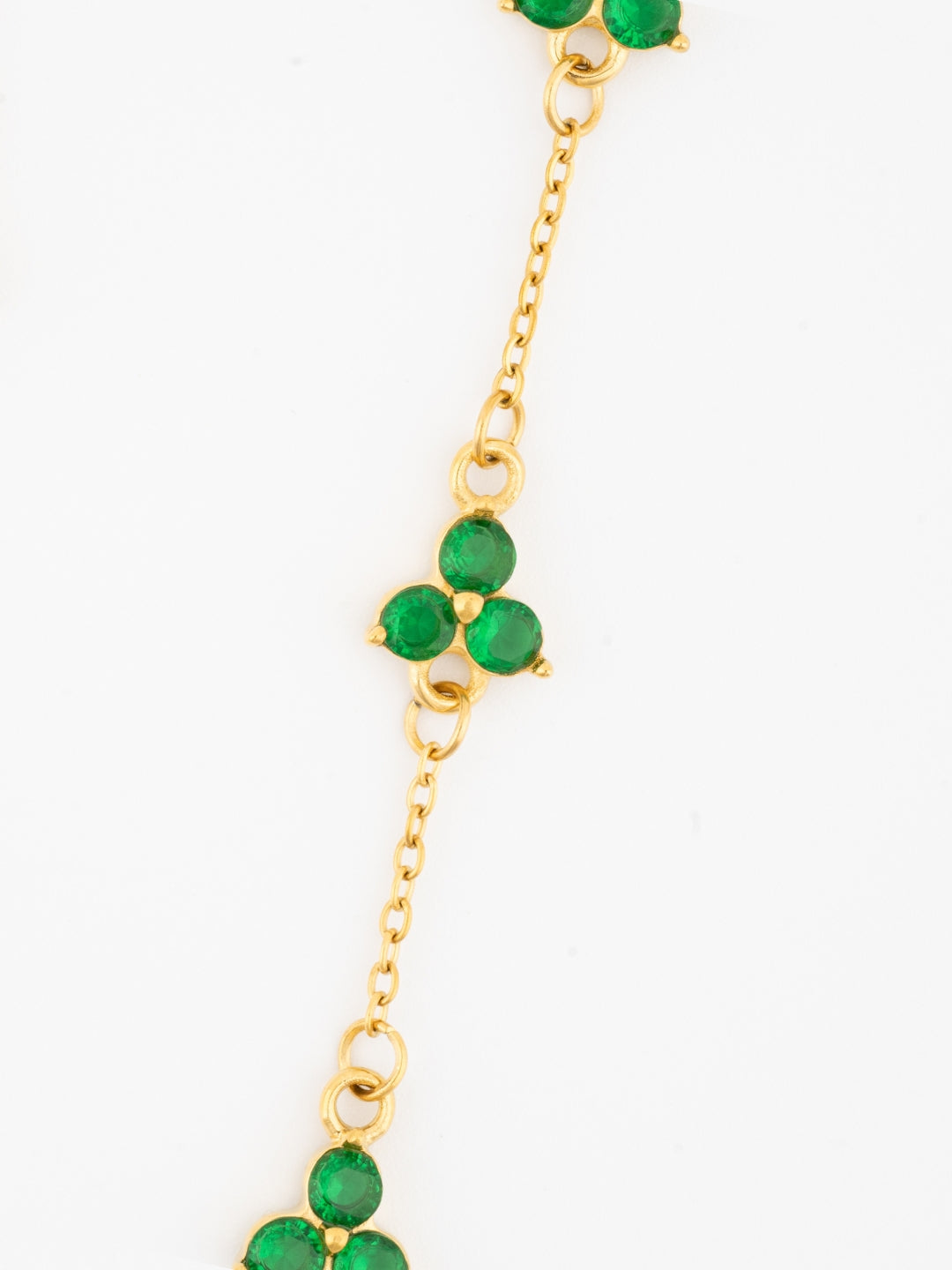 BRACCIALE TRIFOGLIO VERDE | Oro 18K