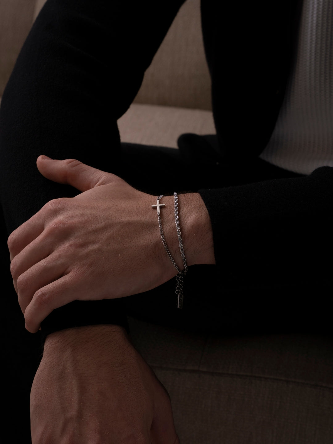 BRACCIALE CROCE | Argento